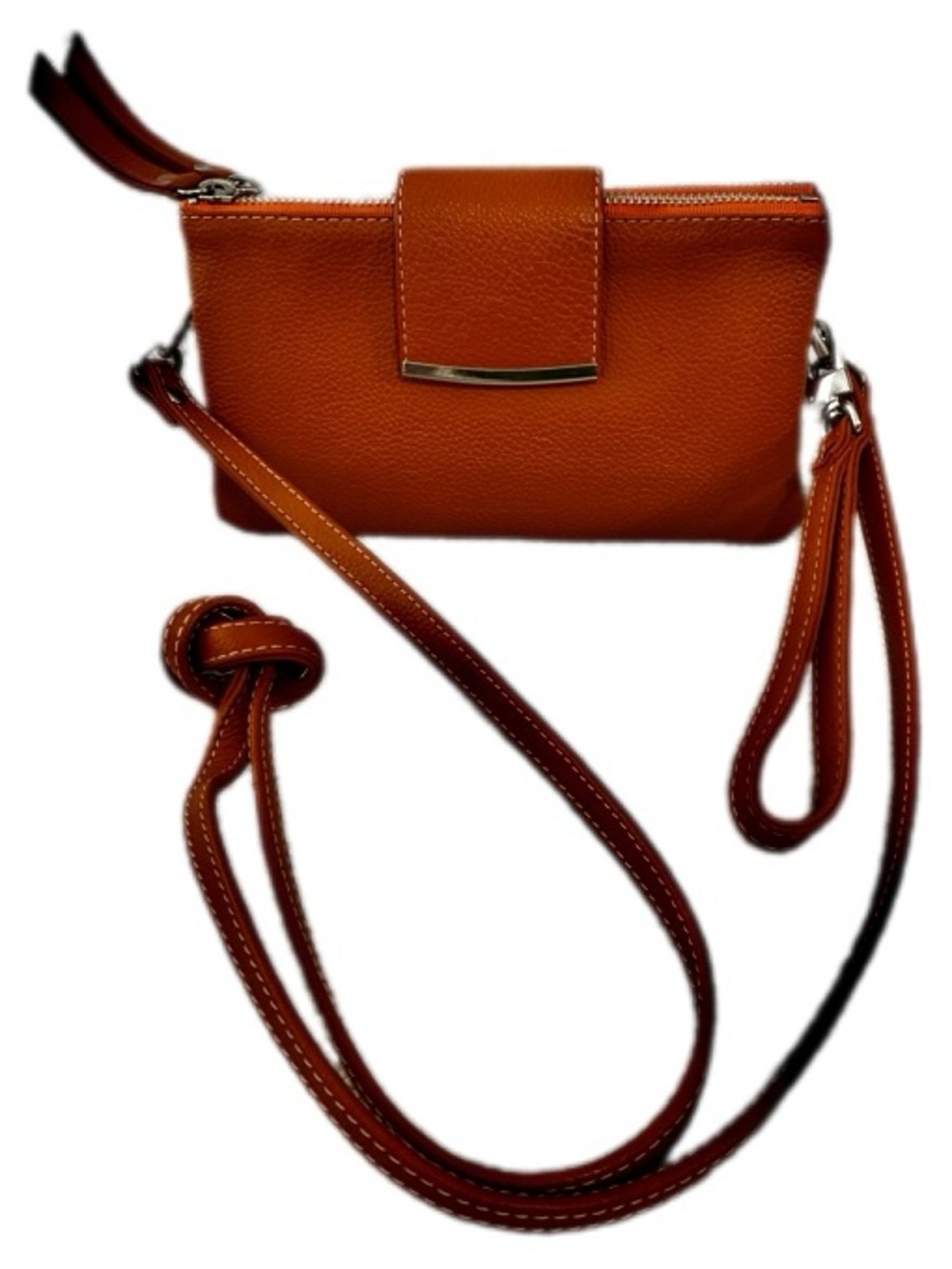 Daniella Ortiz EUC Lili Crossbody Bag Orange Leather
